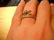 Золотое  кольцо  с  бриллиантами