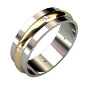 Кольцо,  золото 585,  вес 5 г.,  бриллиант 6шт-Кр-57-3/5А-0, 048 карат.